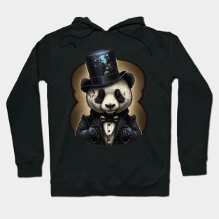 Panda wearing Top Hat Hoodie